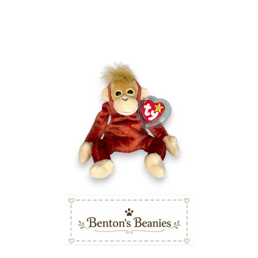 Schweetheart the Orangutan Ty Beanie Baby | Primate Pal 🦧 | Mint Heart Tag ⭐